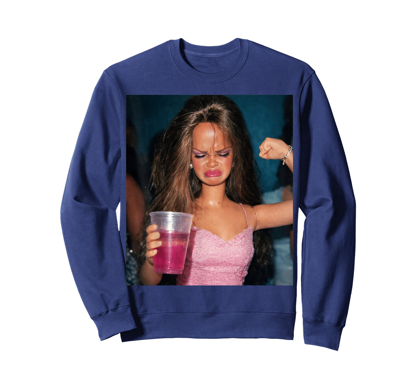 Funny Doll Face Sarcastic Doll Girl Party Drinking Doll Meme T-Shirt