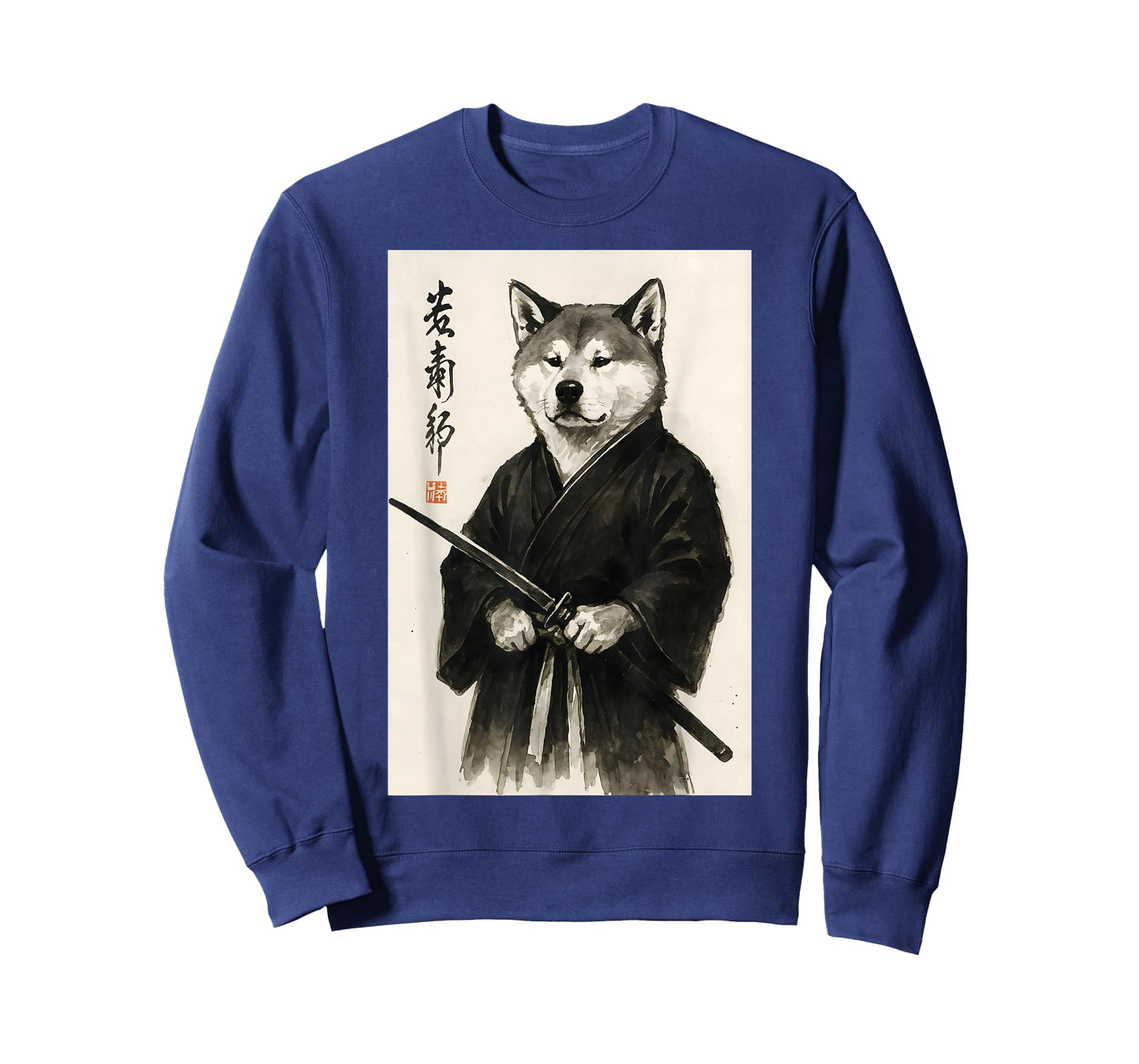 Traditional Sumi-e Aesthetic Warrior Japanese Akita Inu T-Shirt