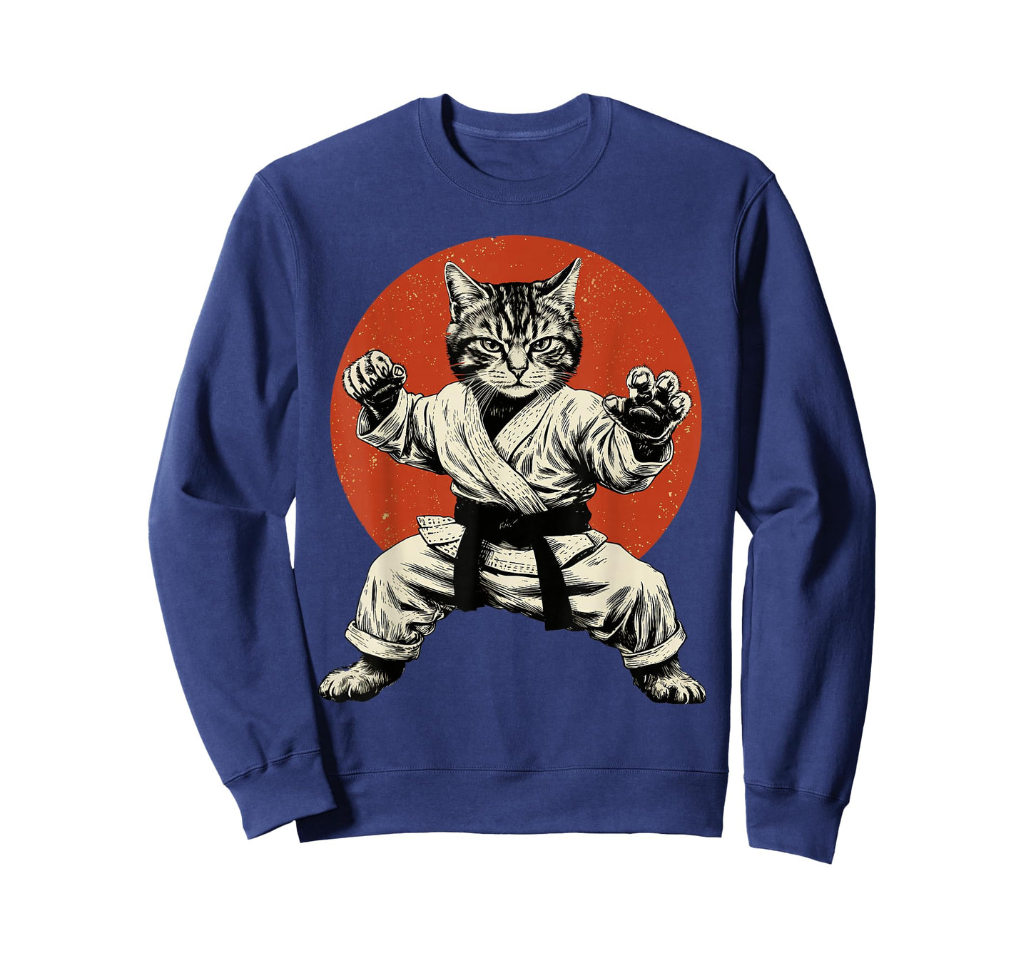 Martial Arts Cat Karate Judo Japanese Flag Funny Japan Anime T-Shirt