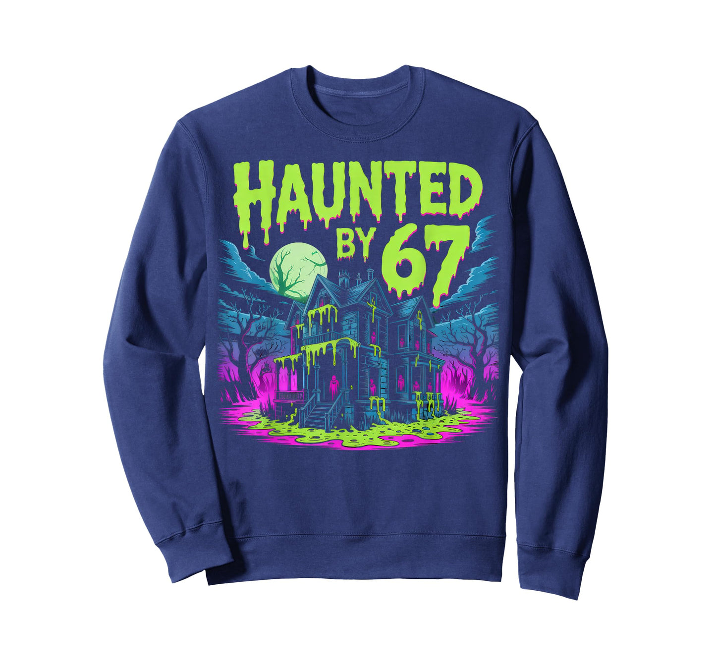 Haunted by 67 Funny Six Seven Meme 6 7 Halloween Costume T-Shirt