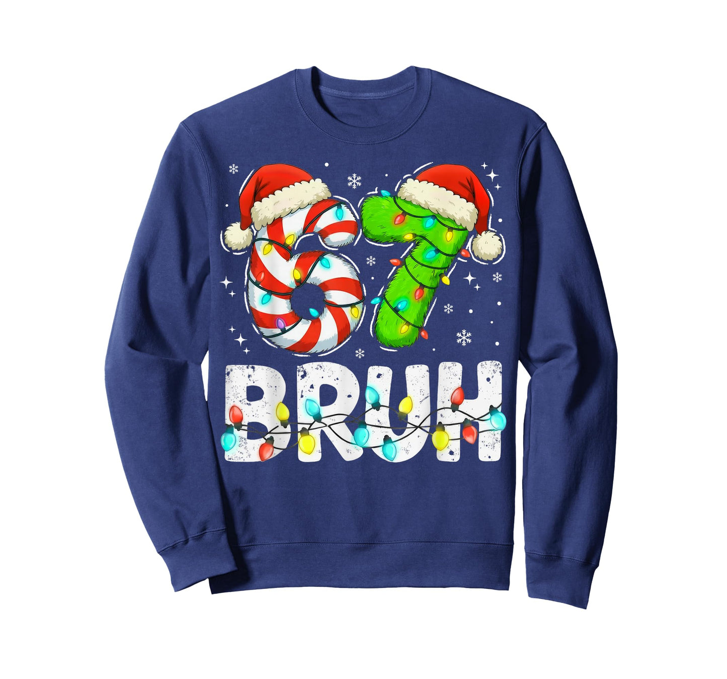 Christmas 67 Bruh Six Seven 6 7 Meme Funny Boy Girl Kids T-Shirt