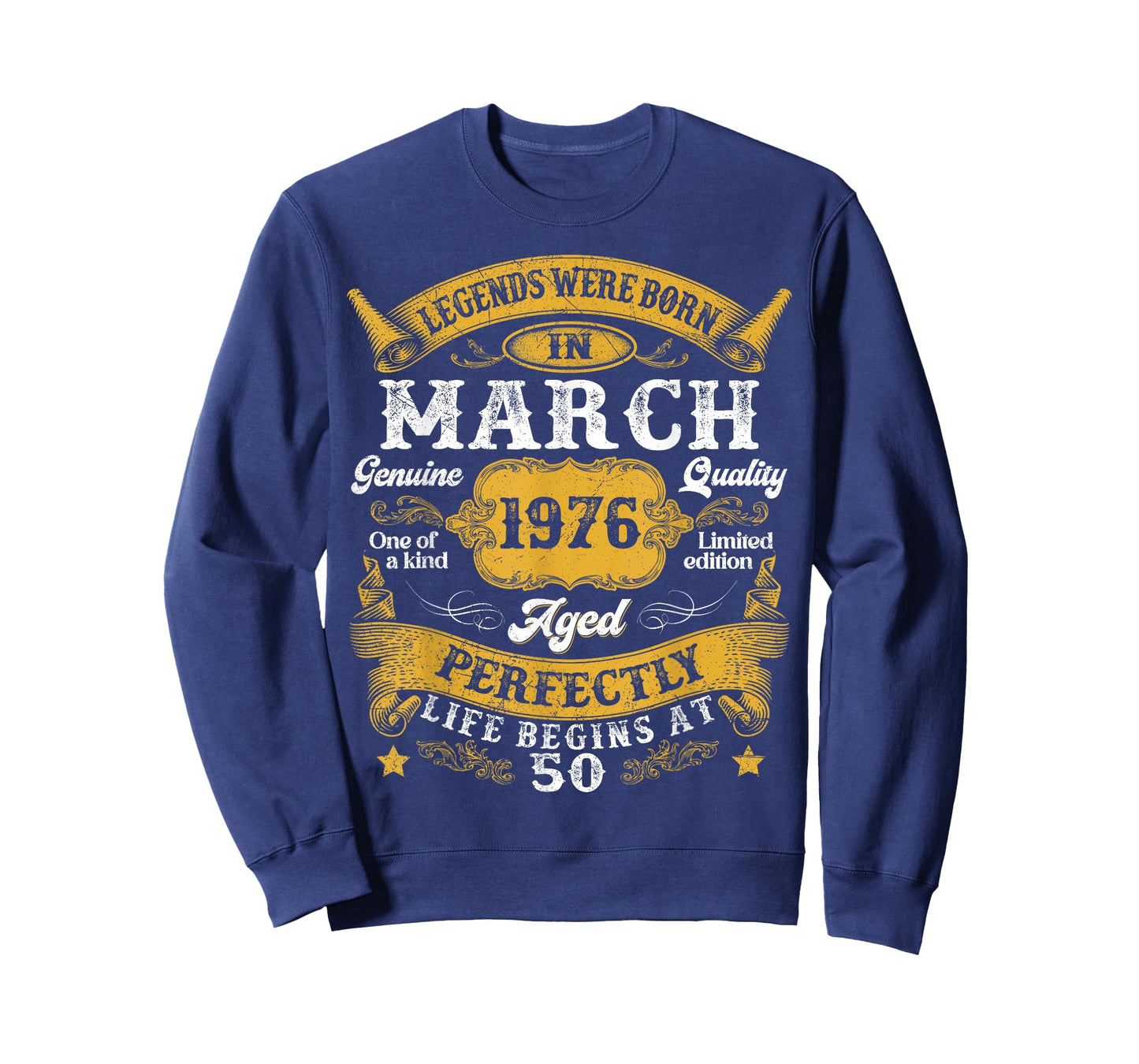 Legends were Born in March 1976 Vintage 50th Birthday Men T-Shirt