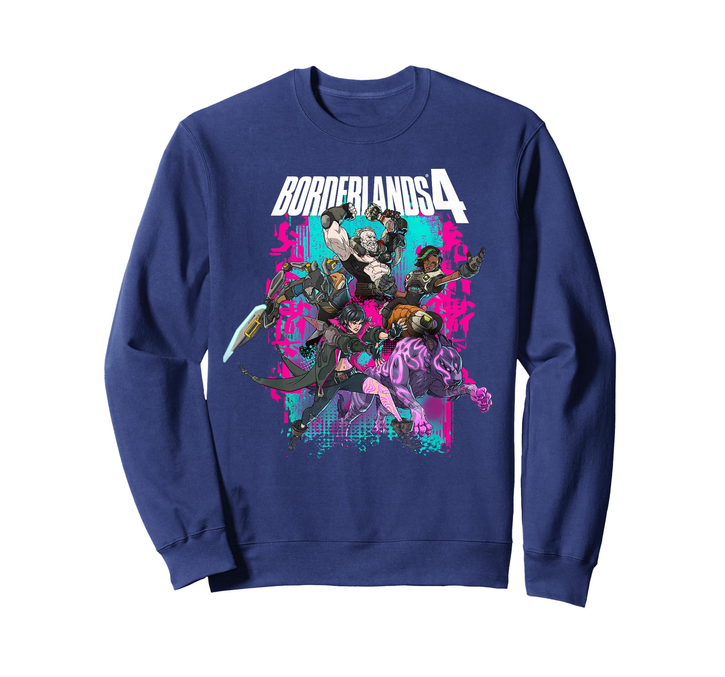 Borderlands 4 Colorful Heroes Collage Graffiti Video Game T-Shirt