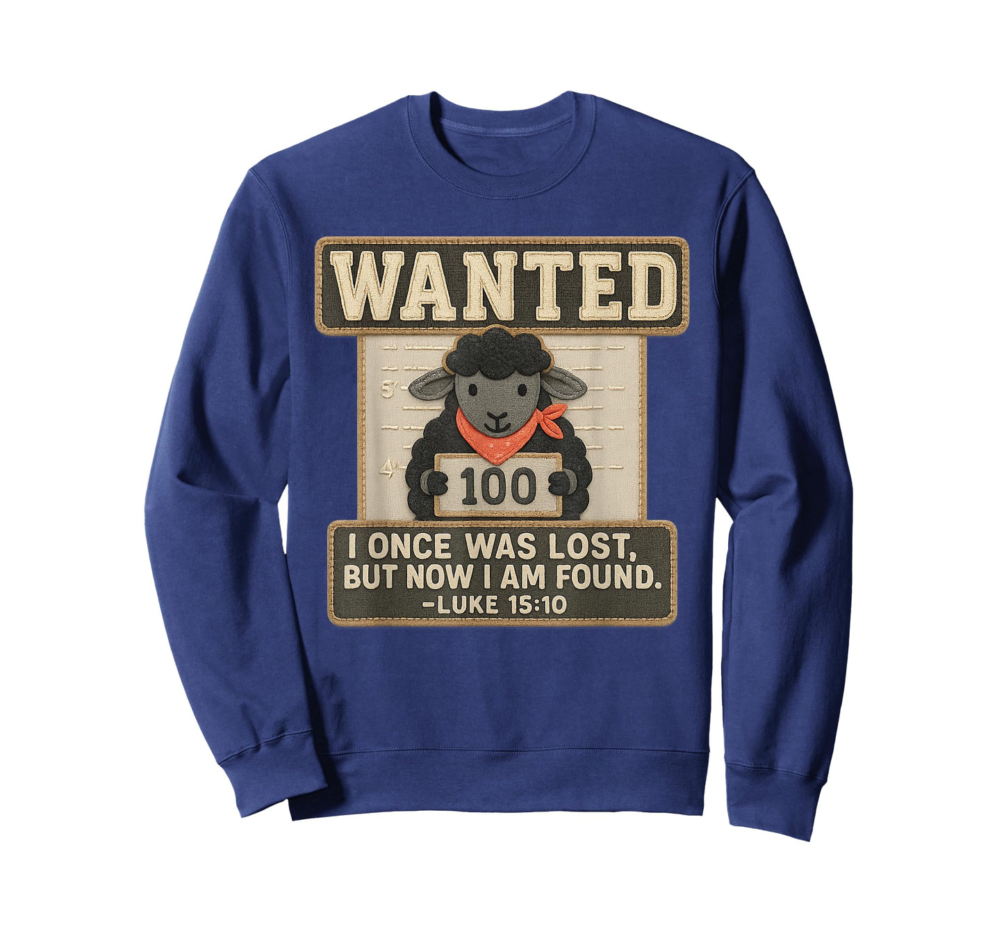 Wanted Lost and Found Cute Black Sheep Luke 15:10 Christian T-Shirt