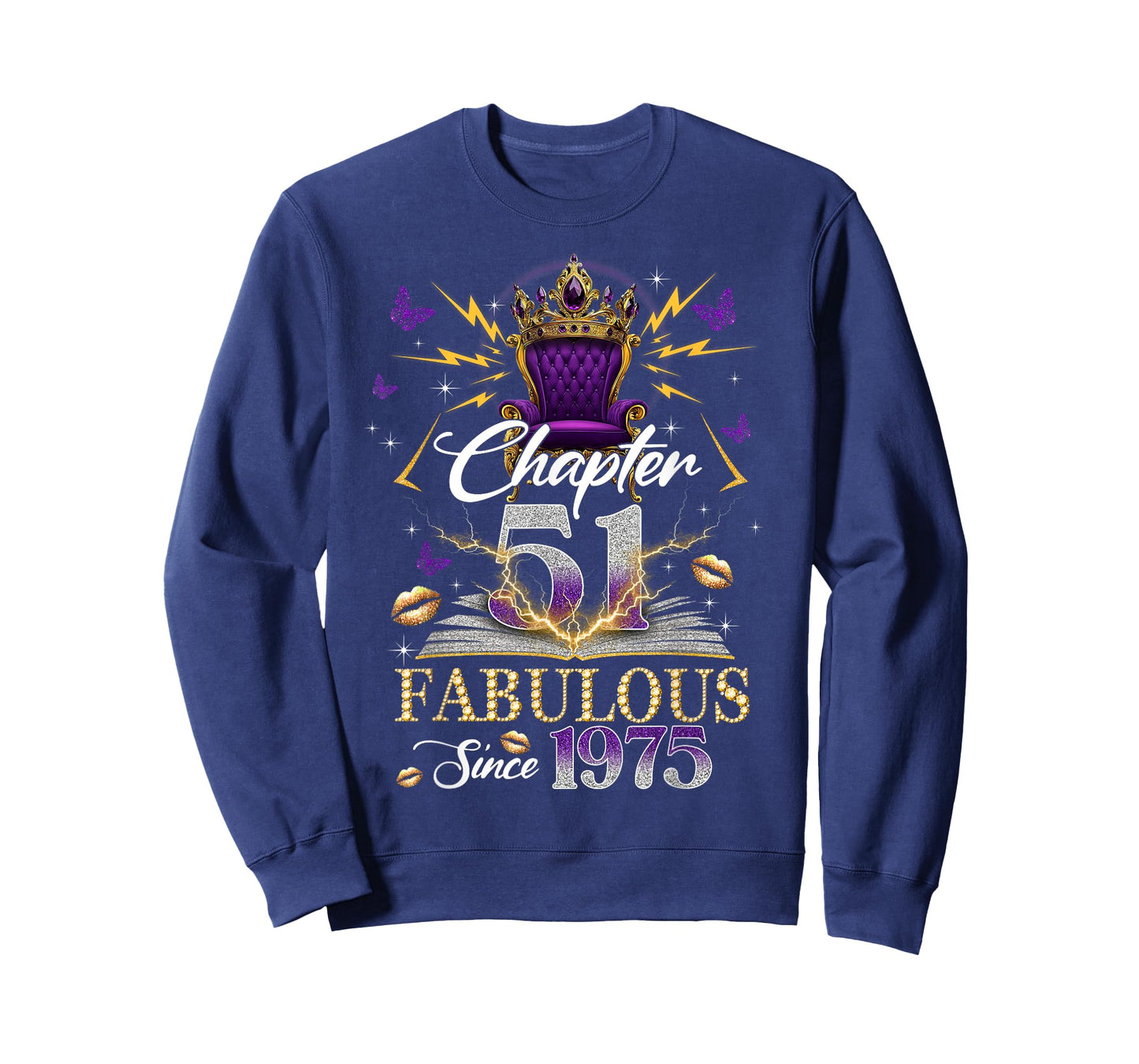 Chapter 51 Fabulous Since 1975 51st Birthday Women Girls T-Shirt