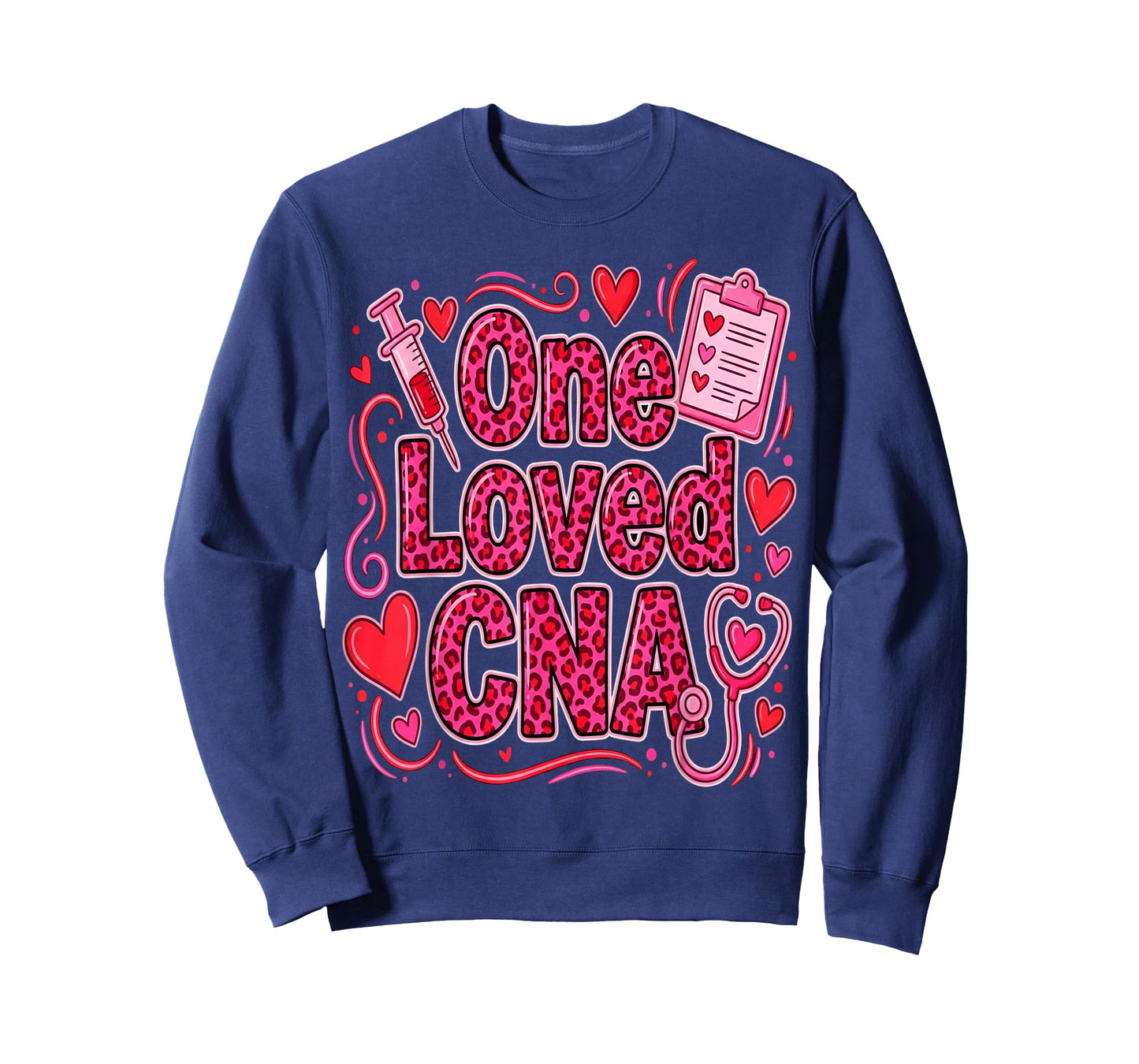 Cute One Loved CNA Valentine Nurse Hearts Nurses Medical T-Shirt