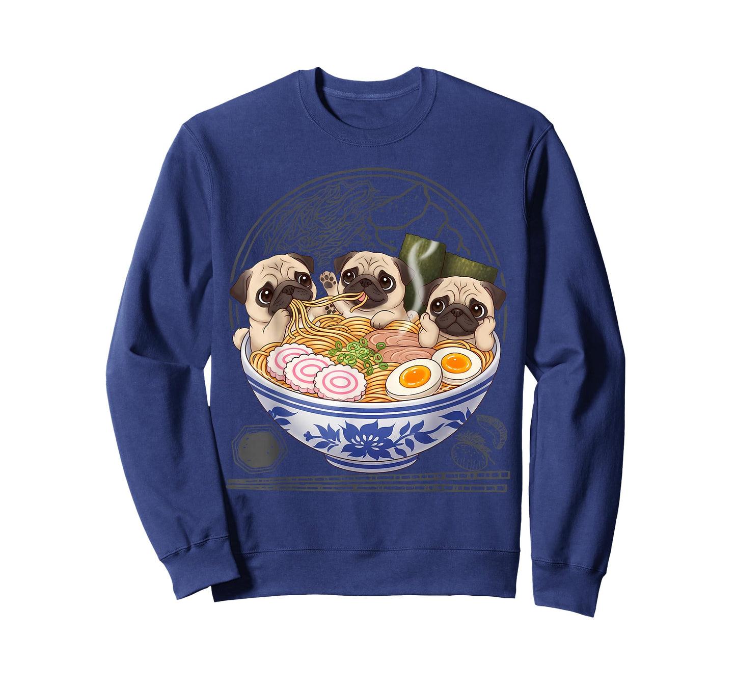 Cute Pug & Ramen Kawaii Anime Puppy Lover T-Shirt