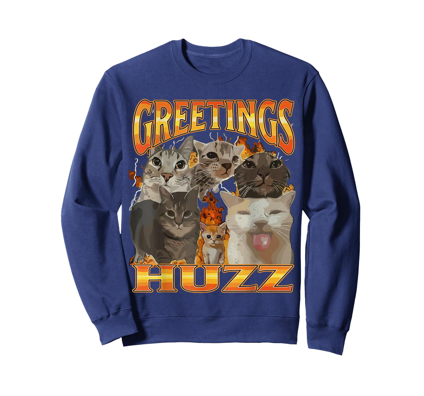 Meme Greetings Huzz Shirt, Funny Silly Cat Lollipop T-Shirt