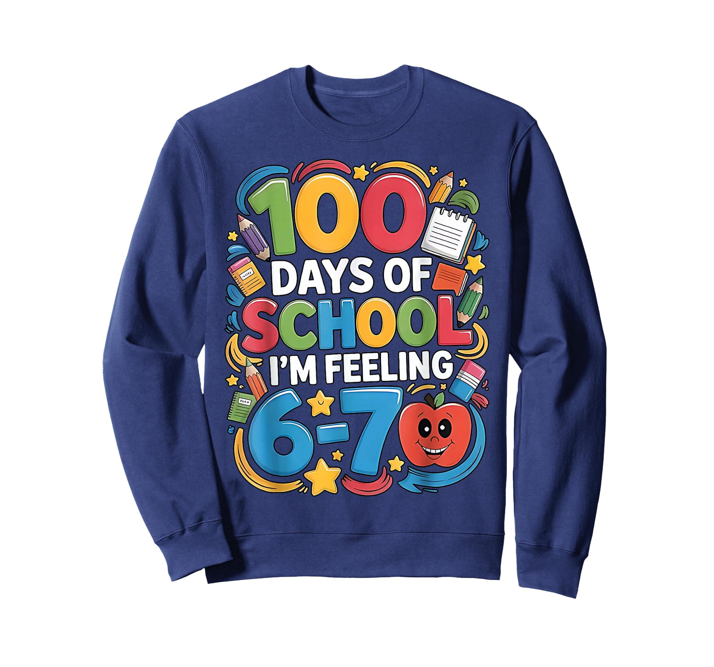 100 Days of School I'm Feeling 6-7 Teacher Student Kids T-Shirt