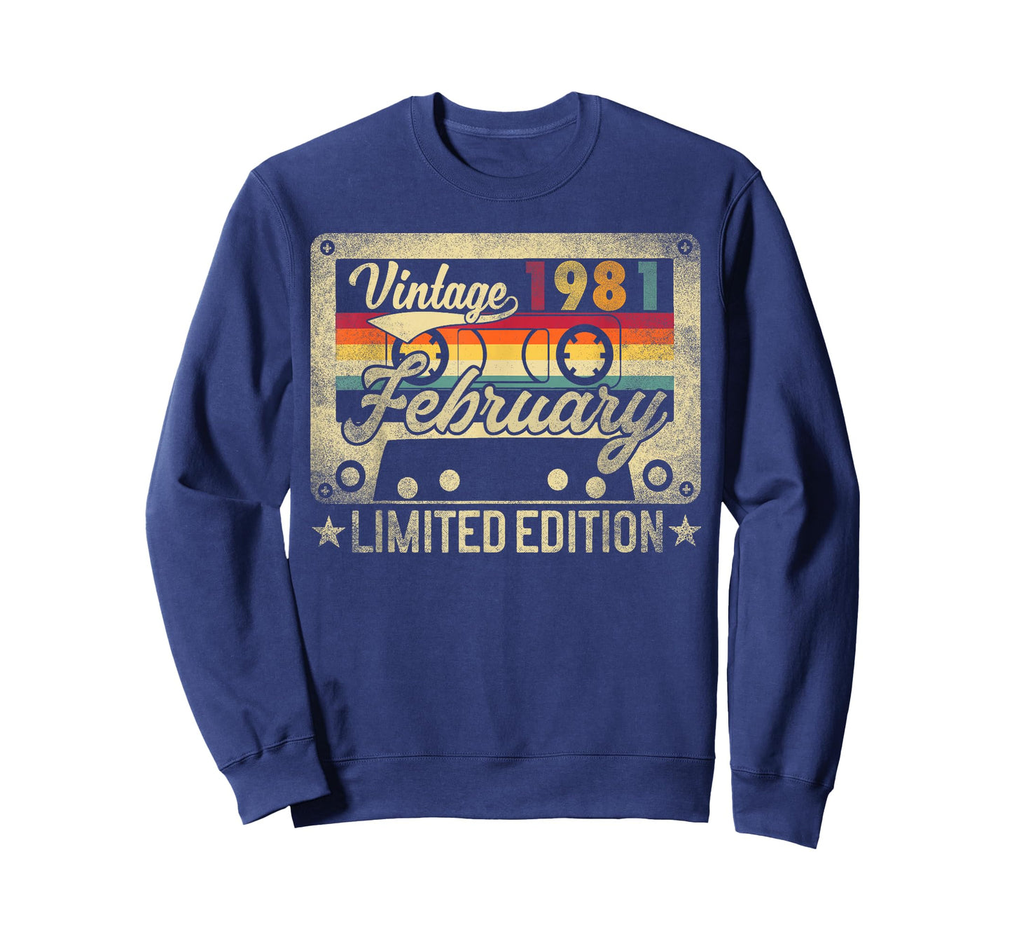 Vintage 1981 February 45 Years Old 45th Birthday Men Women T-Shirt