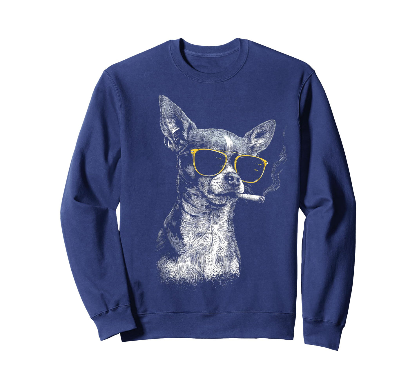 Chihuahua Smoking Cigarette Funny Dog T-Shirt