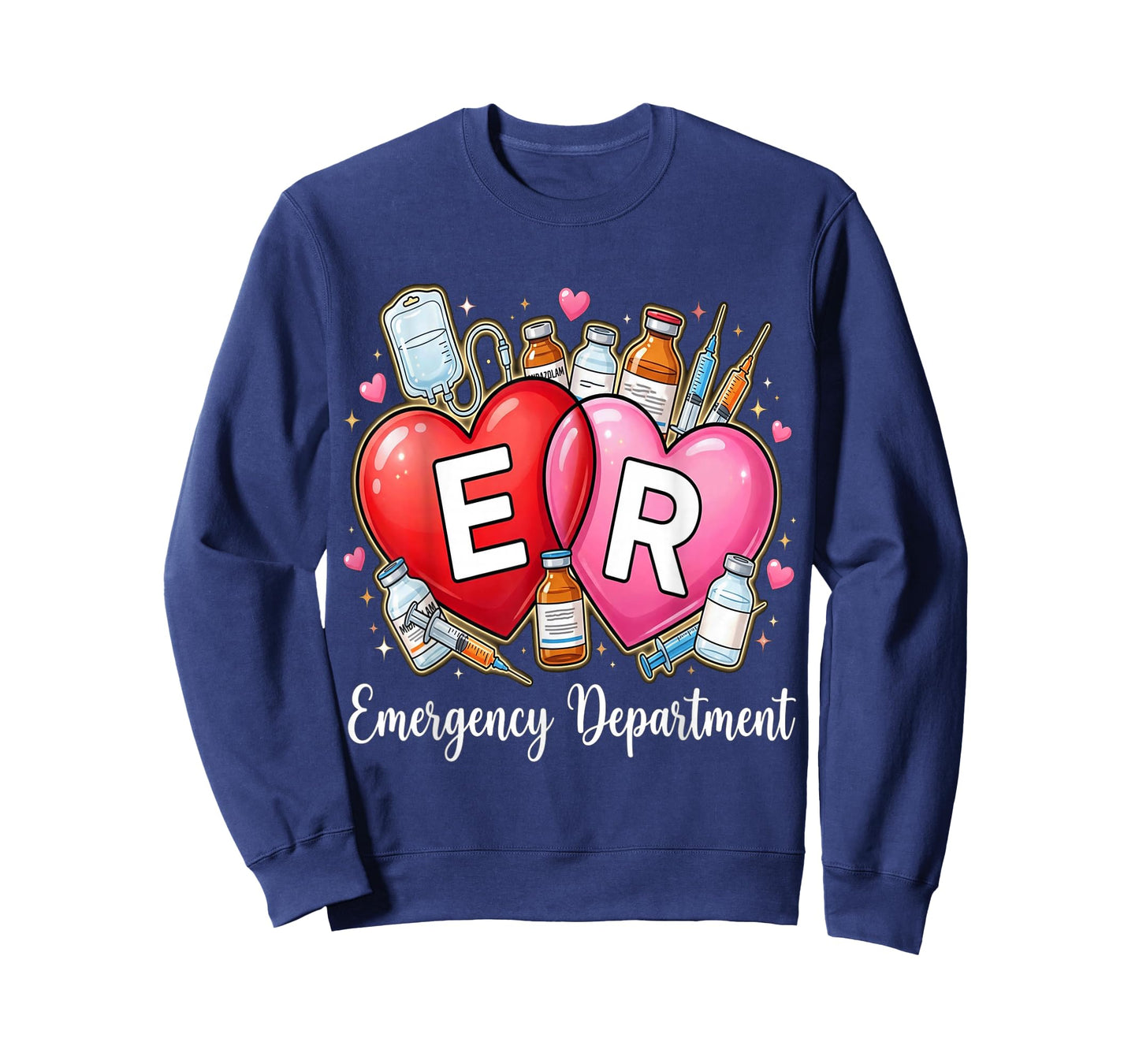 Cute Emergency Department Valentine ER Valentines Nurse T-Shirt