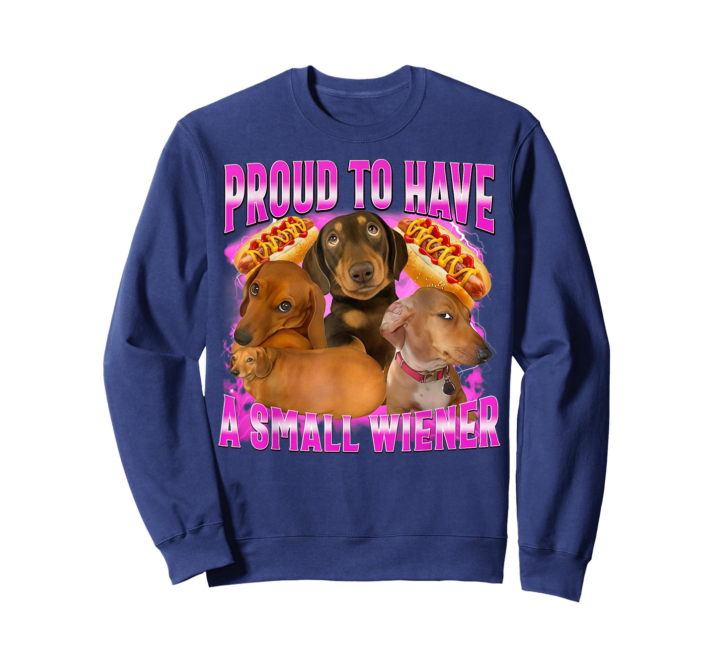 Funny Humor Proud to Have A Small Wiener Dachshund Dog Meme T-Shirt