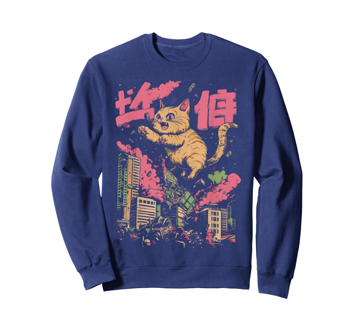 Catzilla Funny Giant Cat Monster Kaiju Japanese Kawaii Art T-Shirt