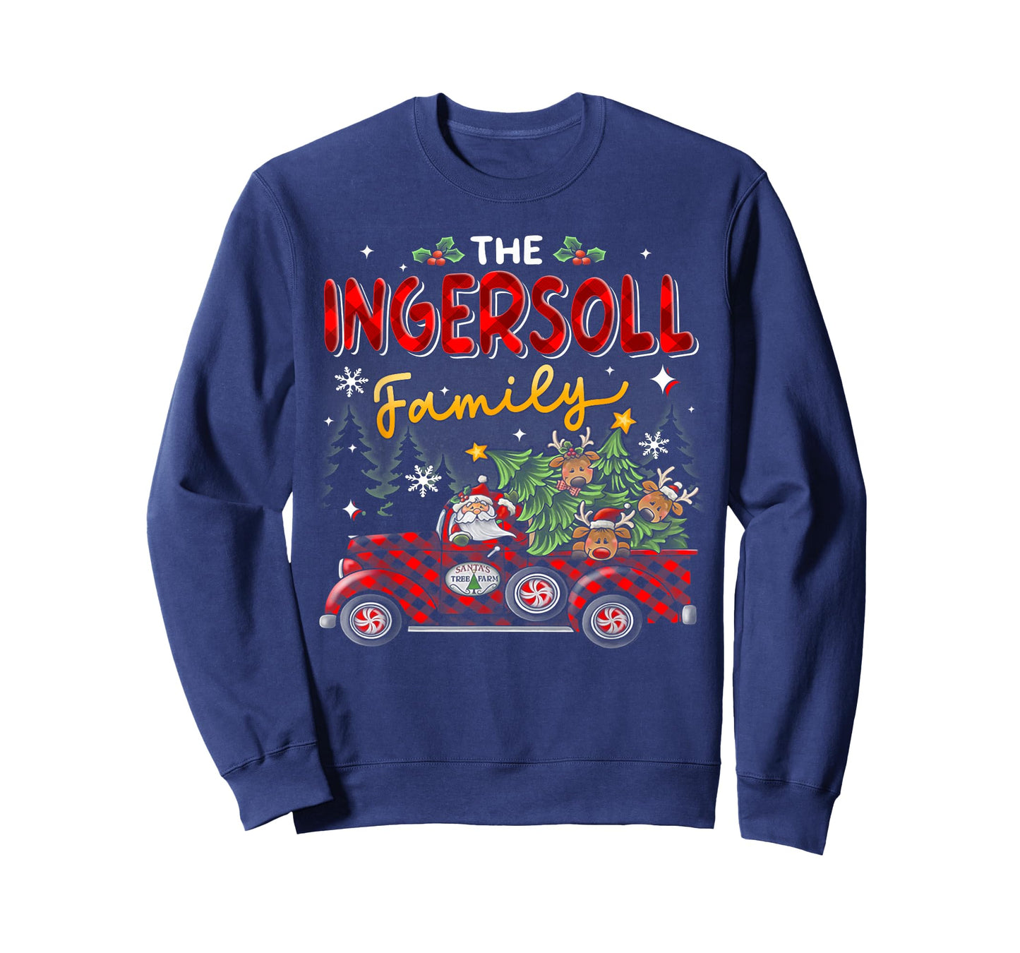The Ingersoll Family Christmas Matching Pajamas Group Gift T-Shirt