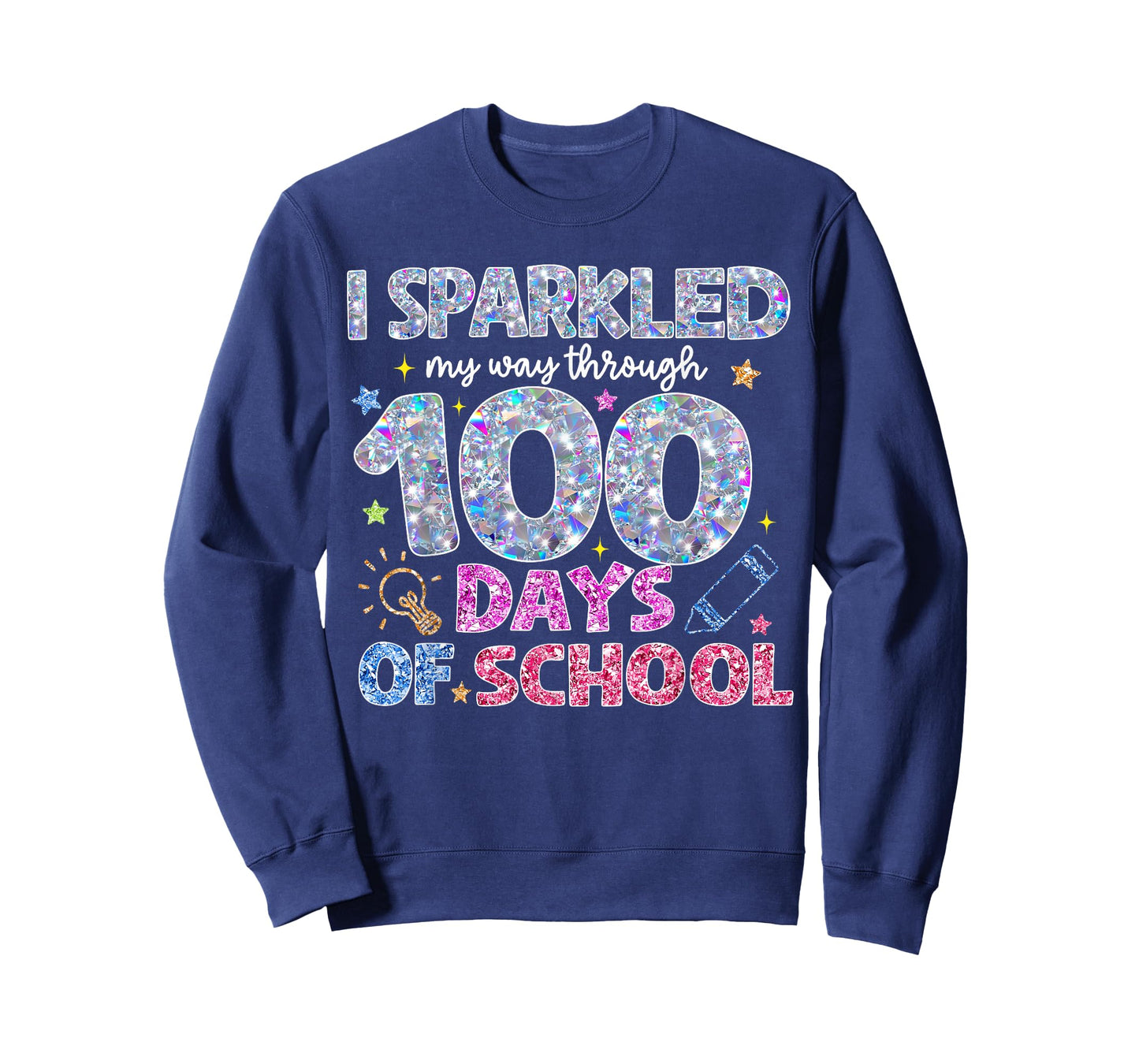 I Sparkled My Way Through 100 Day of School for Teacher Kids T-Shirt