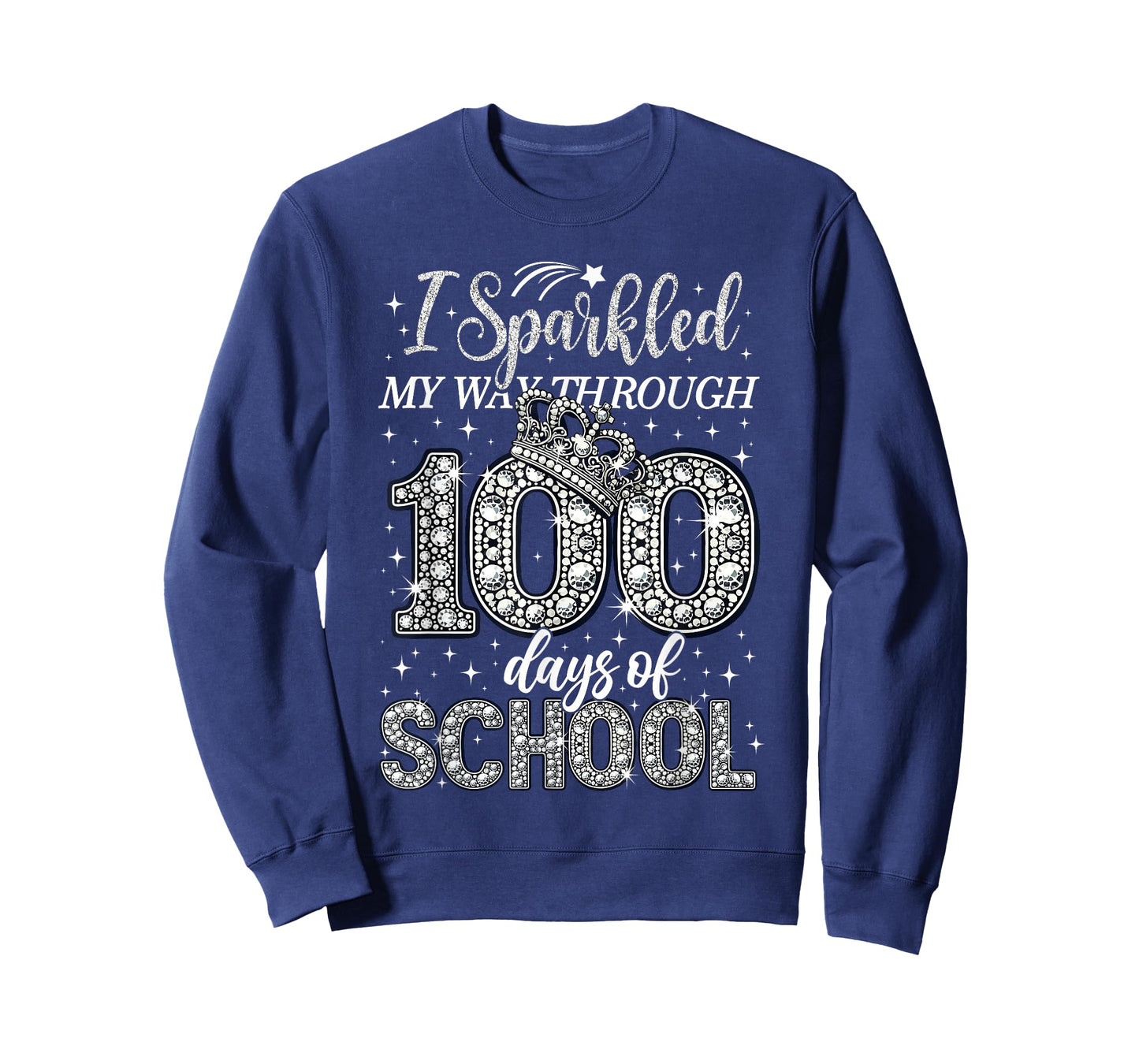 I Sparkled My Way Through 100 Days of School Brighter Funny T-Shirt