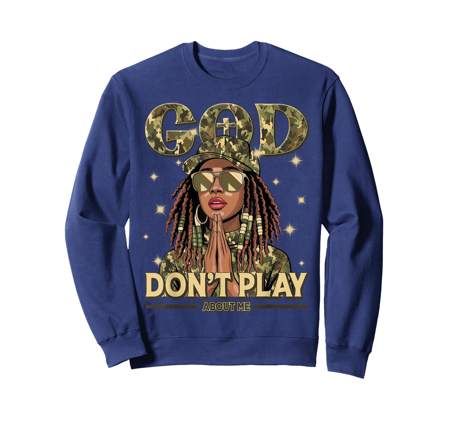 God Don't Play About Me Black Women Afro African Christian T-Shirt