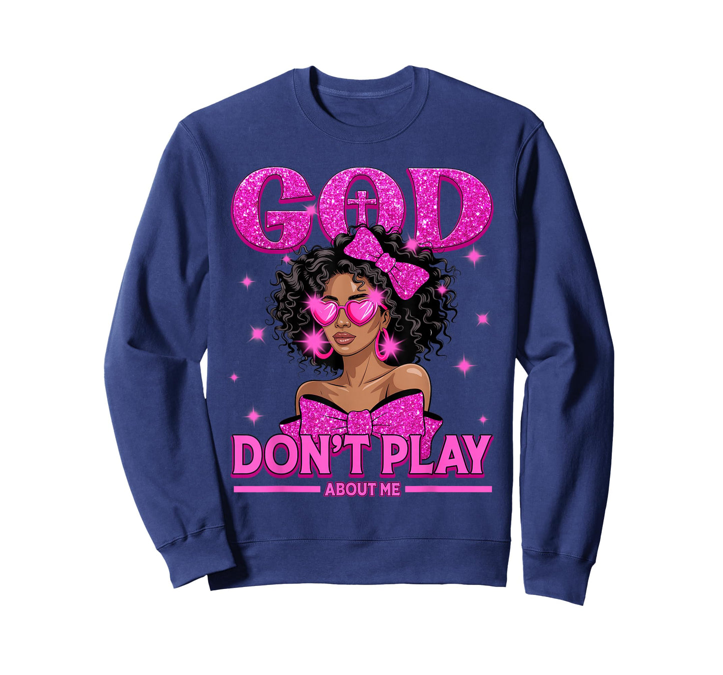 God Don't Play About Me Black Women Afro African Christian T-Shirt