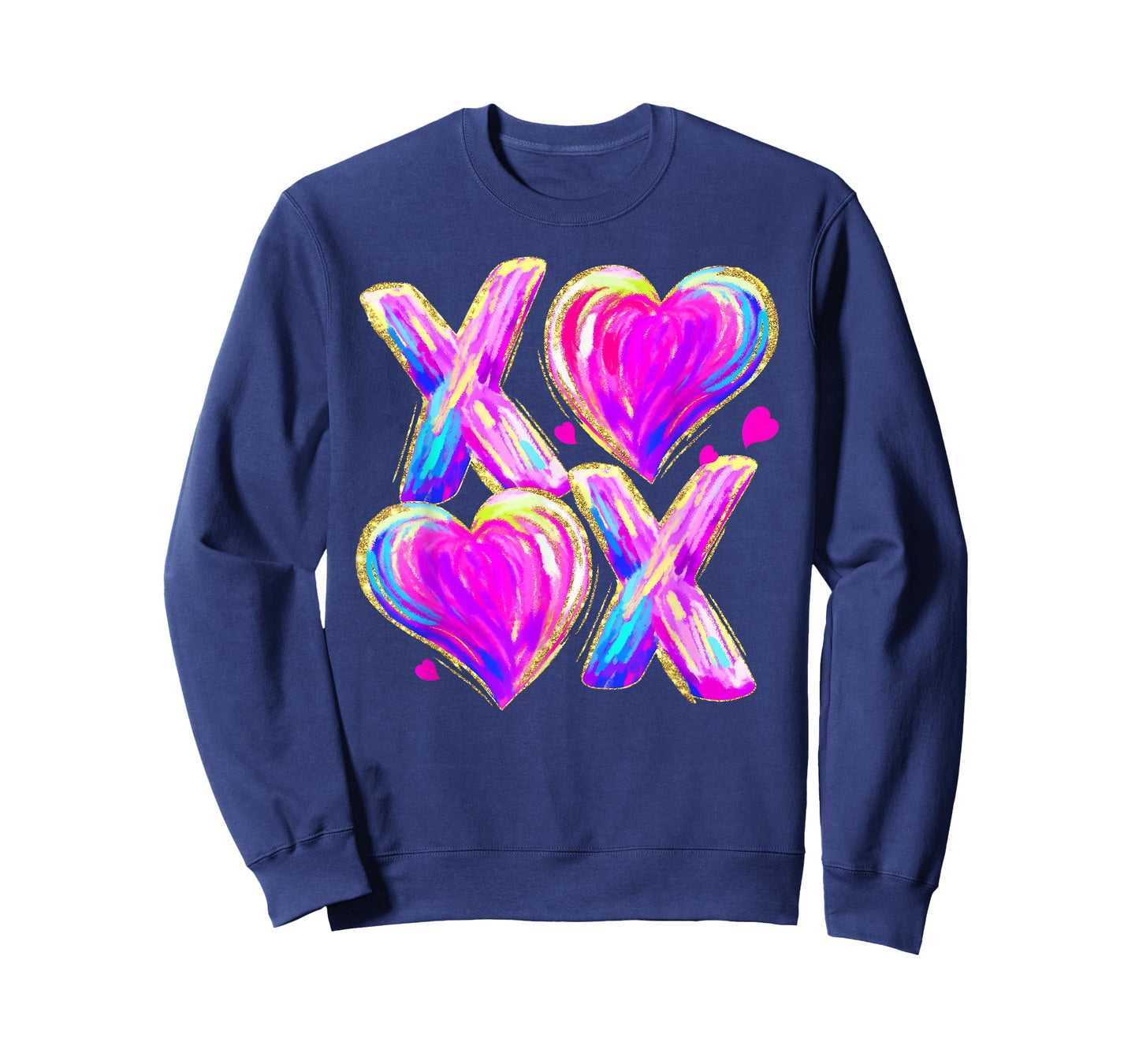 Funny Valentine XOXO Hearts Hugs and Kisses Boys Girls T-Shirt
