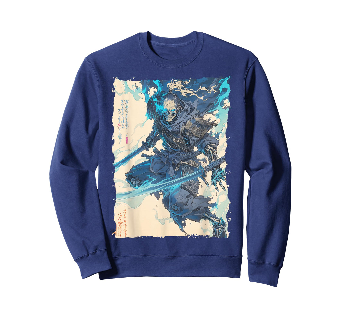 Skeleton Samurai Skull - Ukiyo-e Undead T-Shirt