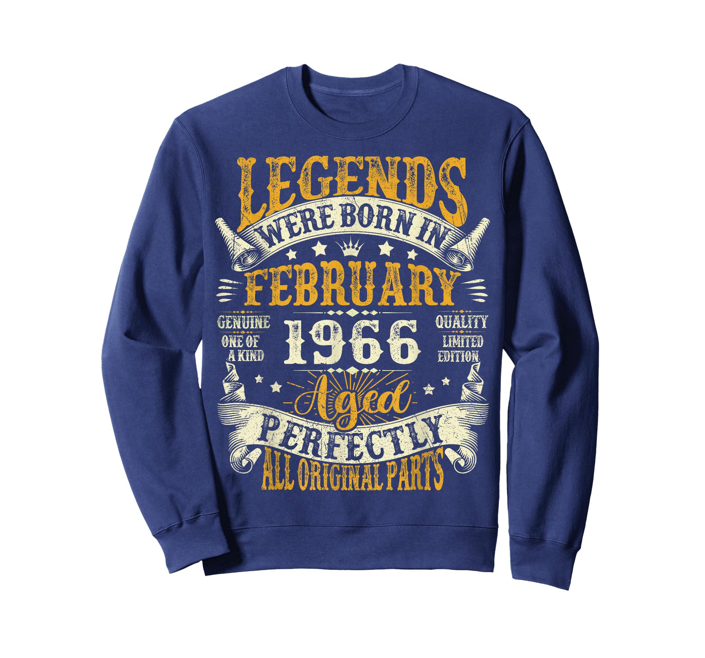 Legends were Born in February 1966 Vintage 60th Birthday Men T-Shirt