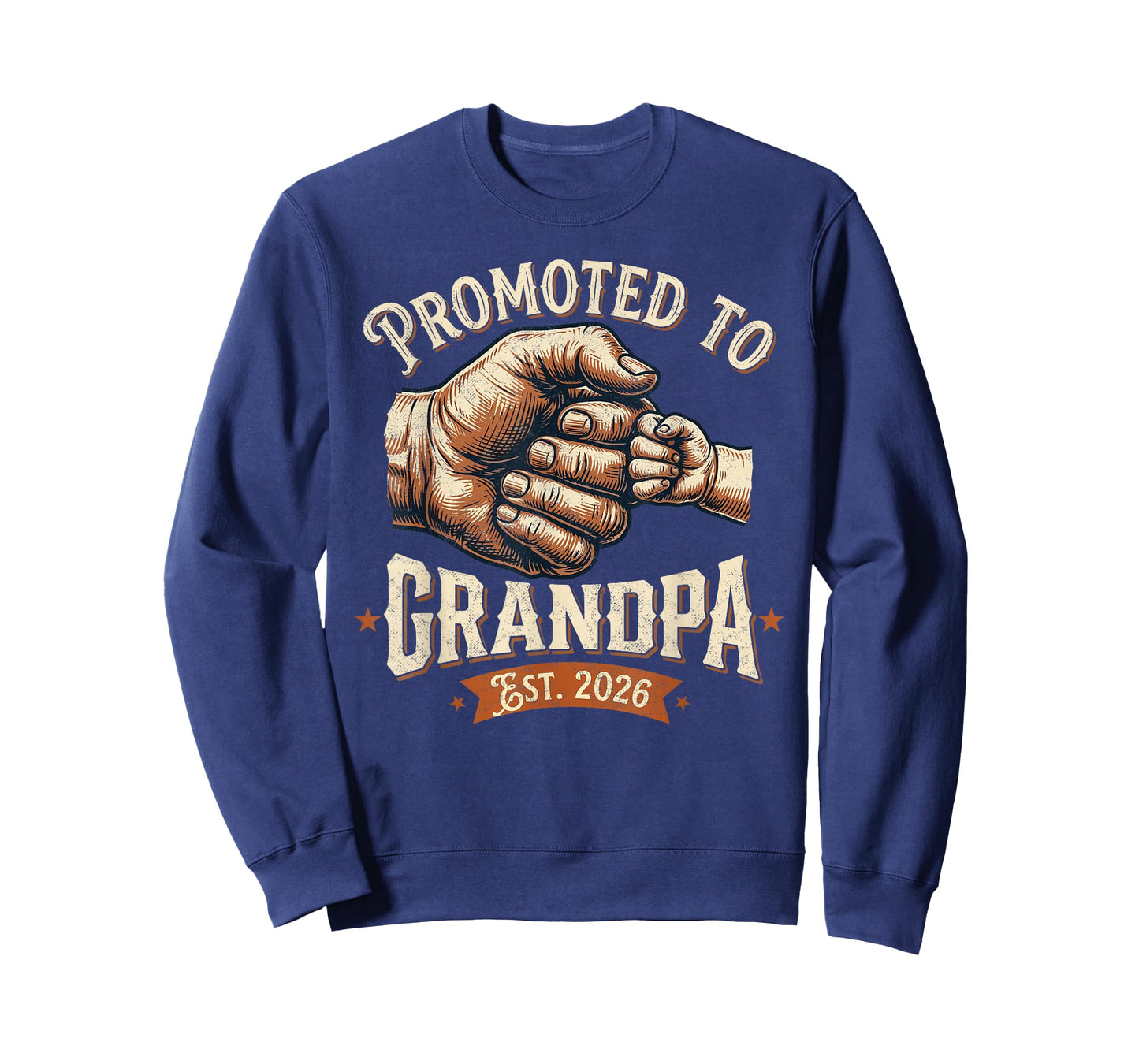Promoted to Grandpa Est 2026 Fist Bump Baby Announcement T-Shirt