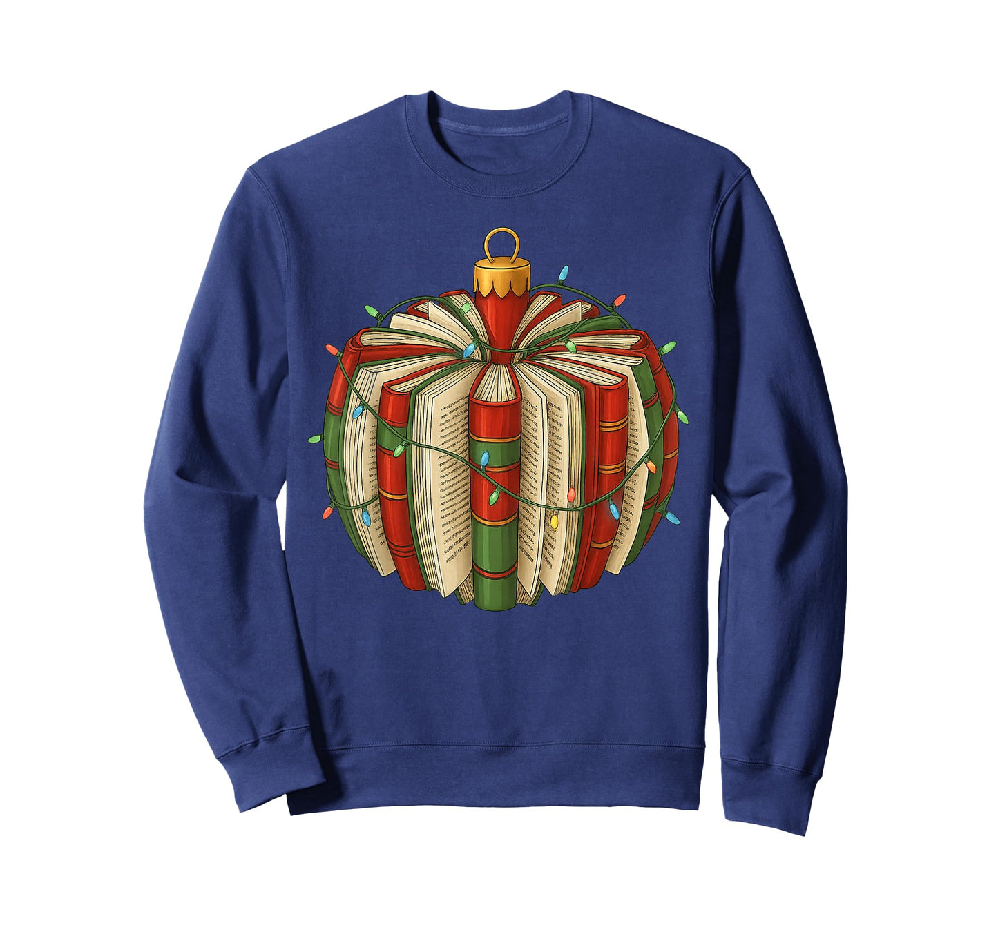 Christmas Book Ornament Lights Holiday Reading Lover Teacher T-Shirt