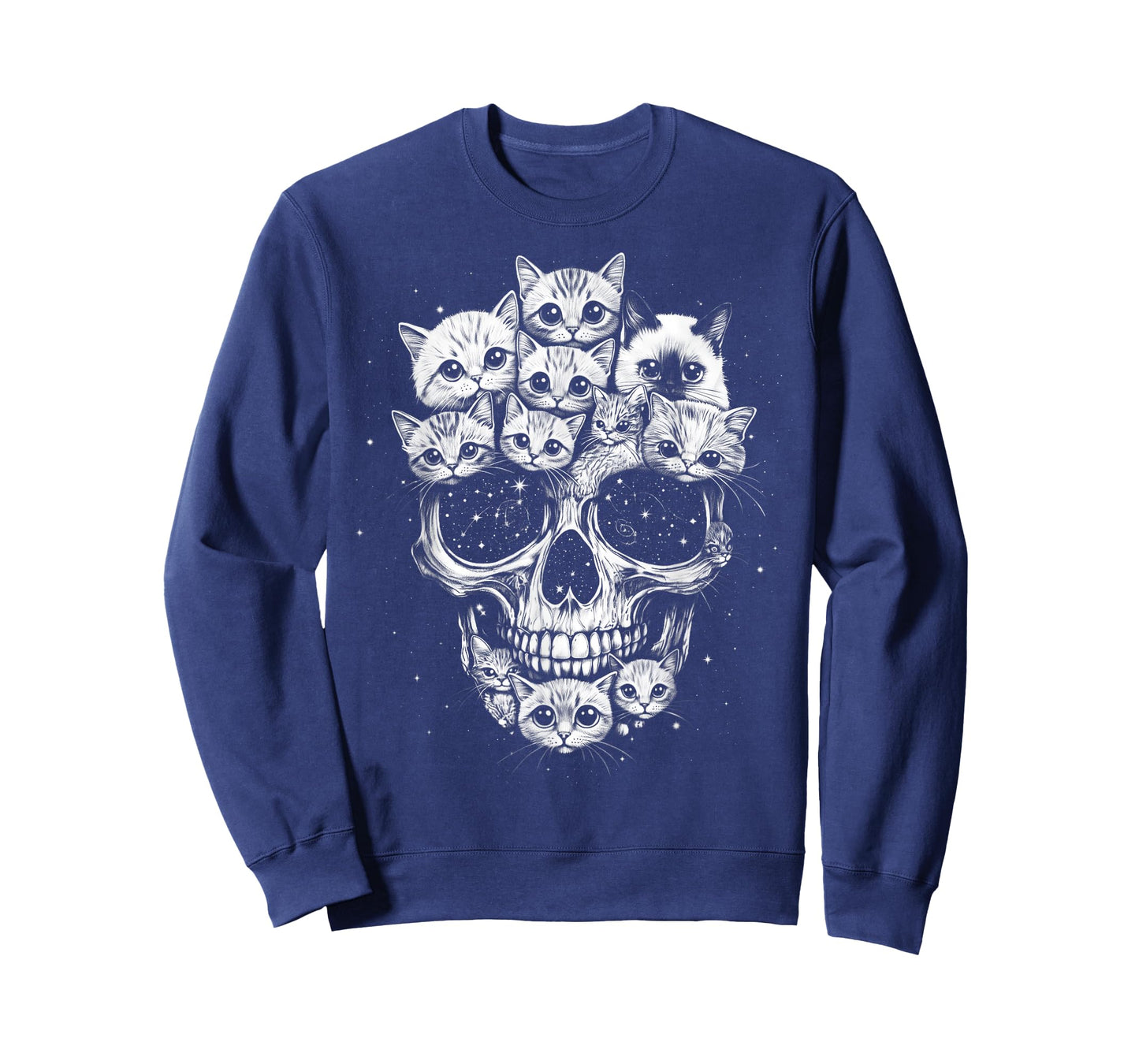 A Skull But It's Cute Kittens with Big Funny Dreamy Eyes T-Shirt