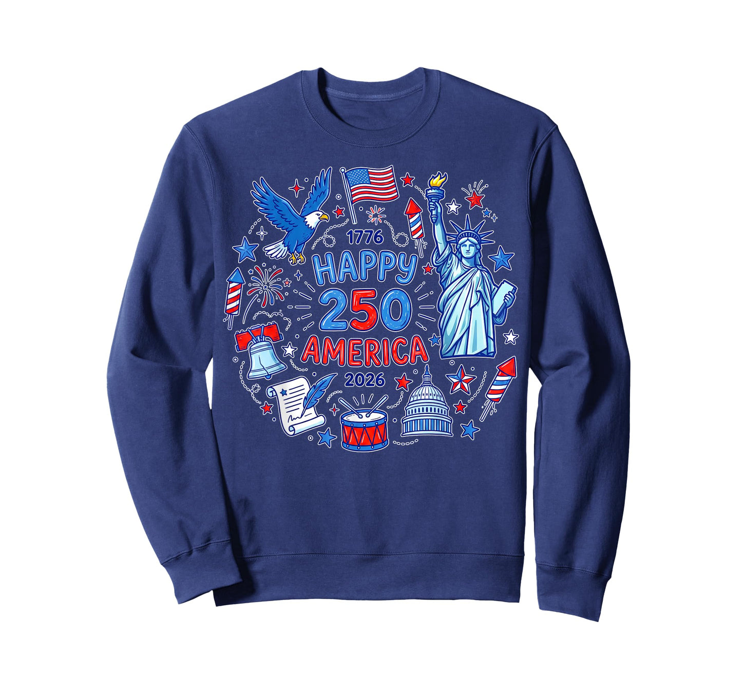 Happy America 250th Anniversary 1776-2026 Semiquincentennial T-Shirt