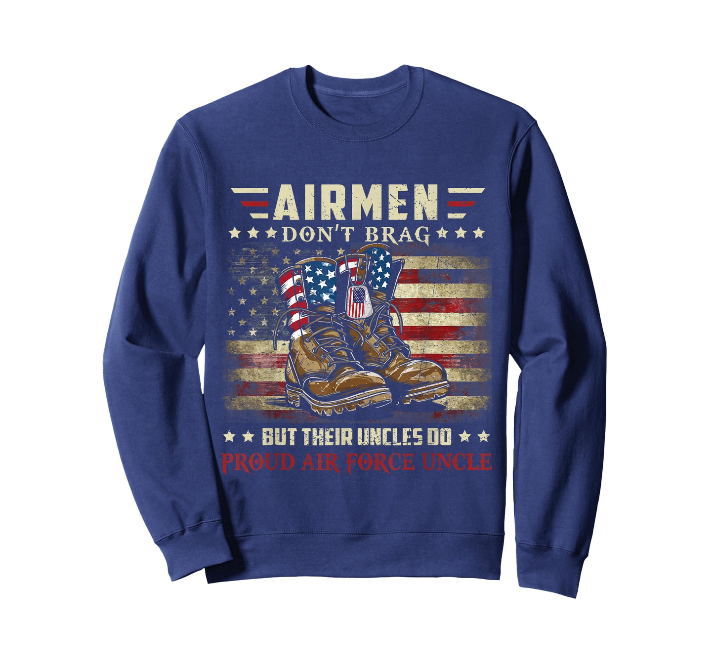 Airmen Don't Brag Proud Air Force Uncle Family Matching T-Shirt