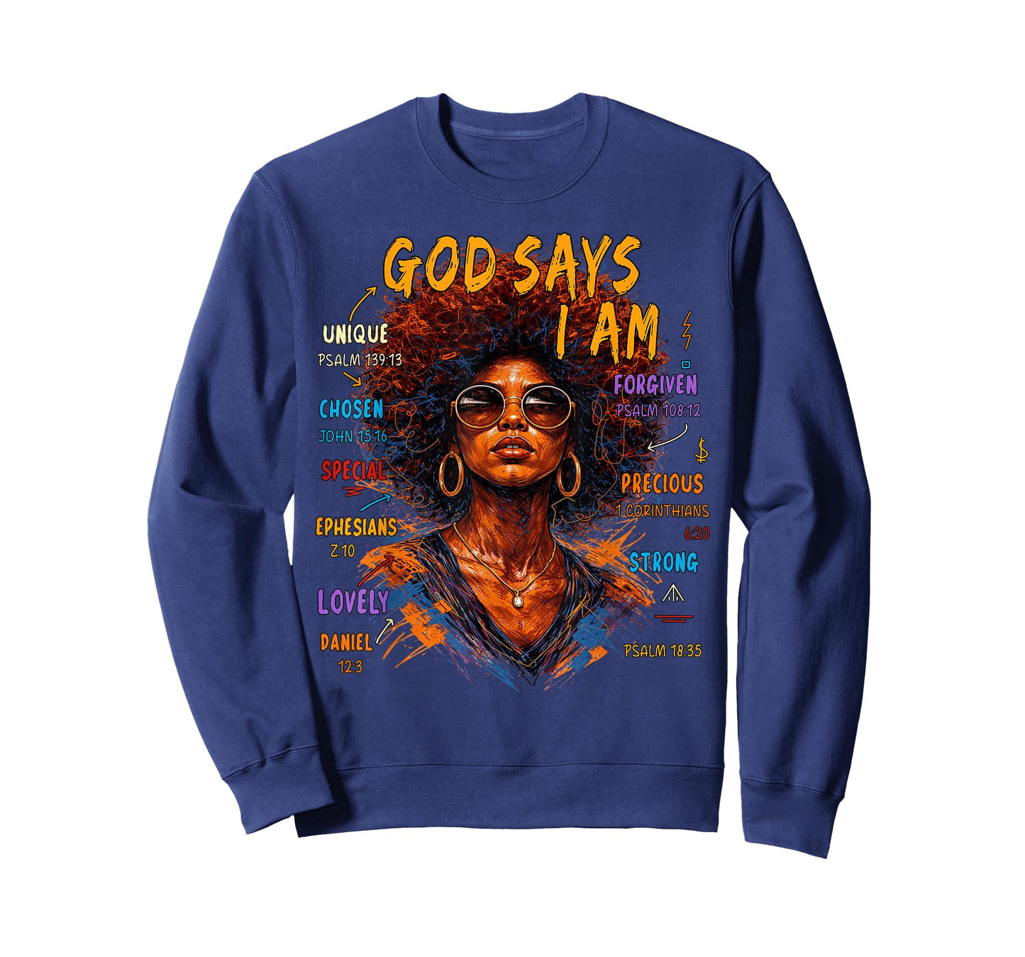 Womens Black Girl Queen God Says I Am Melanin History Month T-Shirt