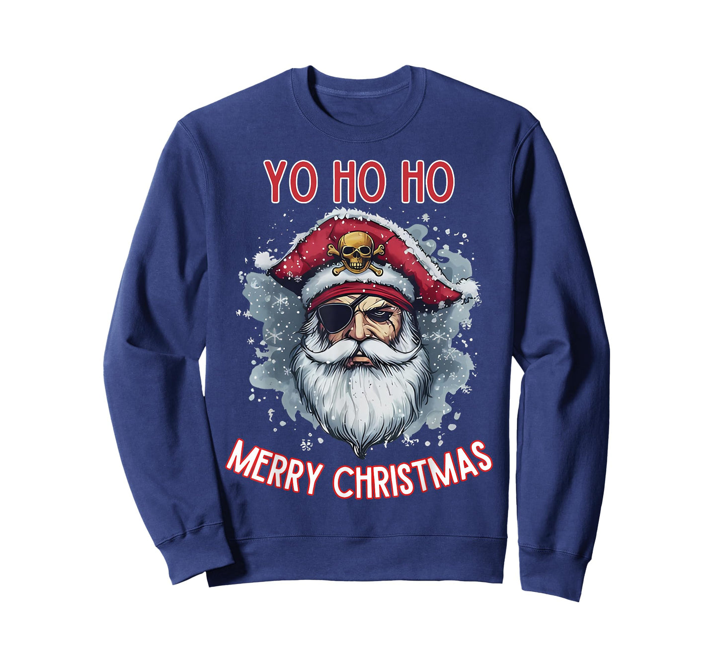 Yo Ho Ho Pirate Santa Funny Merry Christmas T-Shirt
