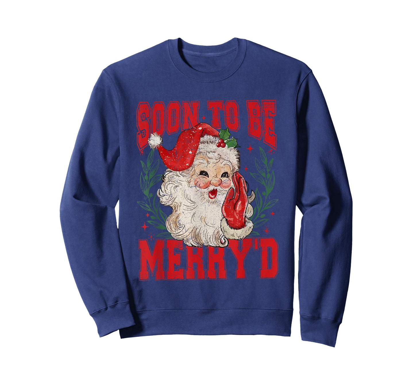 Vintage Santa Couple Christmas Soon to Be Merry’d Cute Xmas T-Shirt