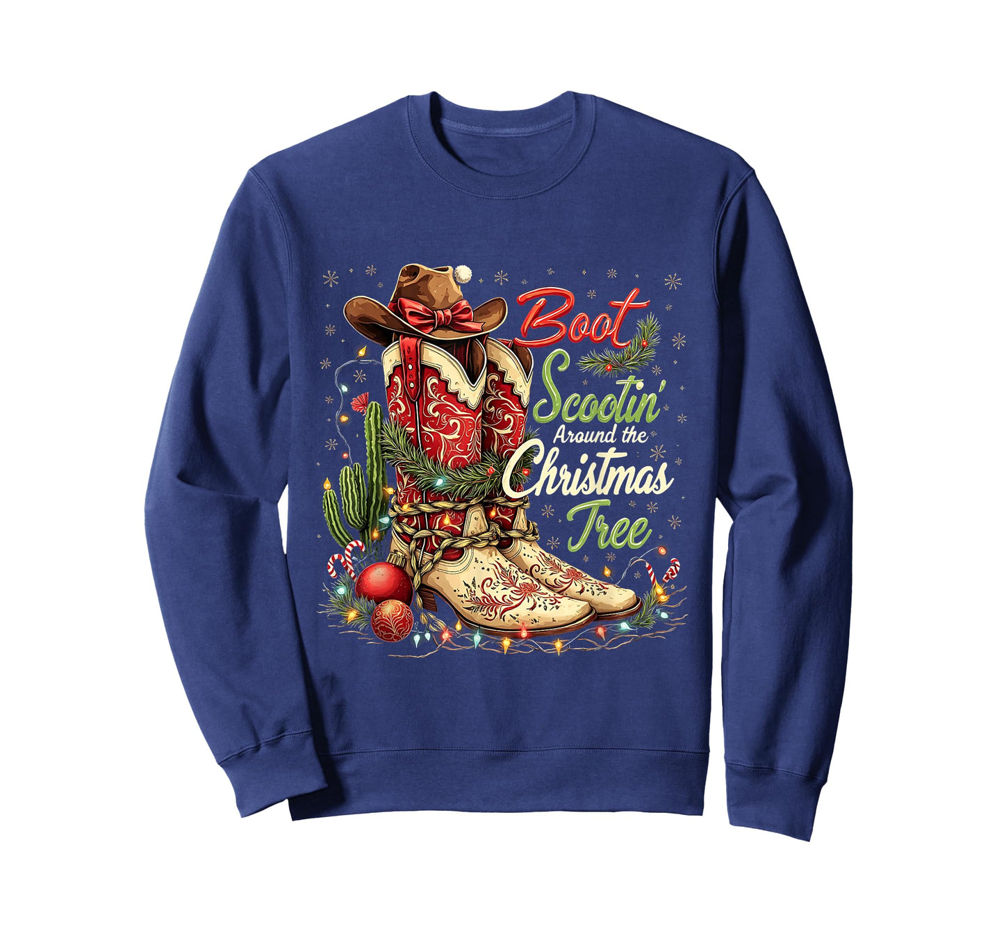 Cowgirl Howdy Christmas Y'all Xmas Wild West Coquette T-Shirt