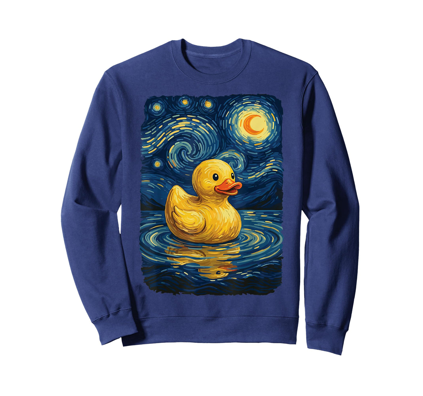 Starry Night Rubber Ducky Art Van Gogh Cute Duckling Lover T-Shirt