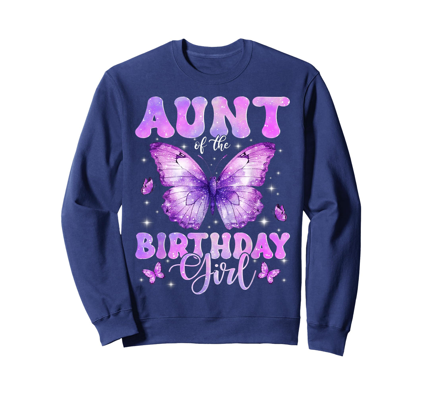 Aunt of The Birthday Girl Butterfly Funny Family T-Shirt