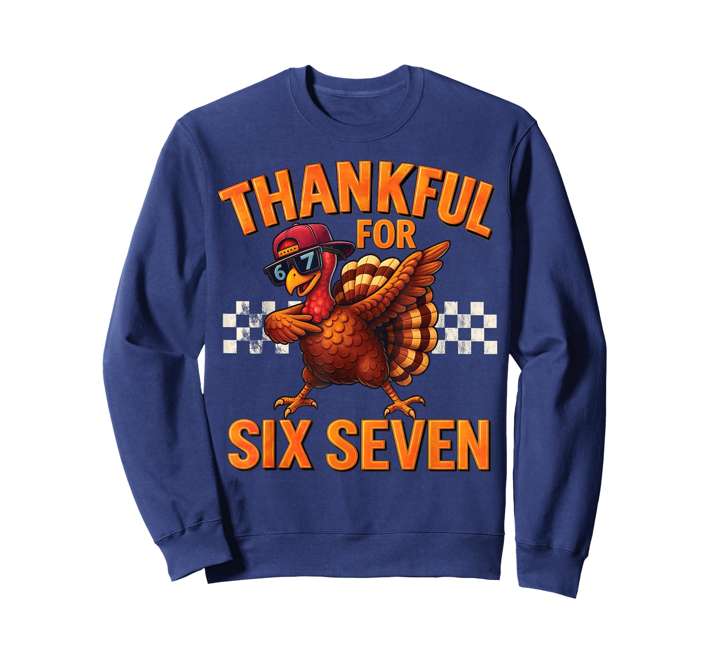 Boys 67 Thanksgiving Dabbing Turkey Thankful for Six Seven T-Shirt
