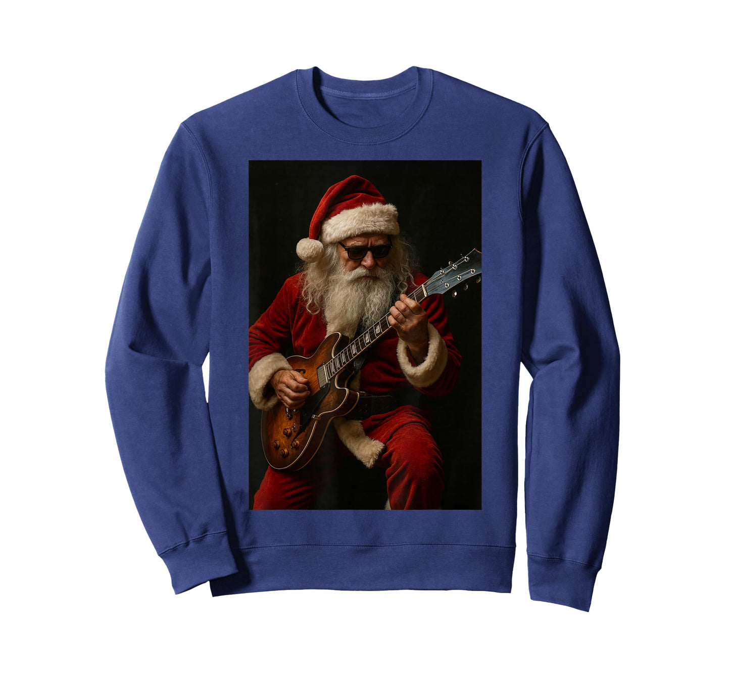 Santa Claus Shredding Guitar Christmas Music Fan T-Shirt