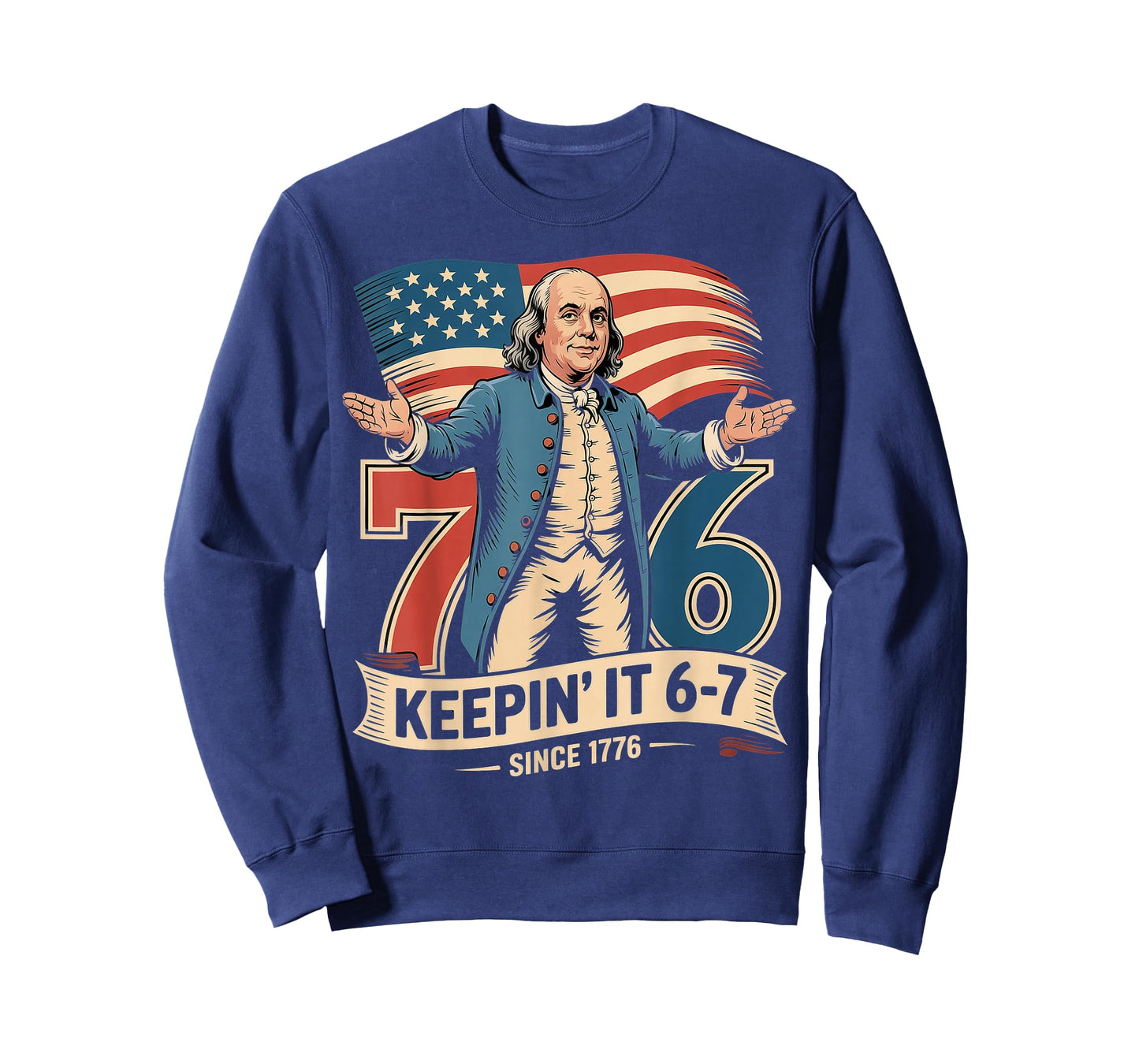 Ben Franklin 67 Meme Keepin it 7-6 History Teacher Six Seven T-Shirt