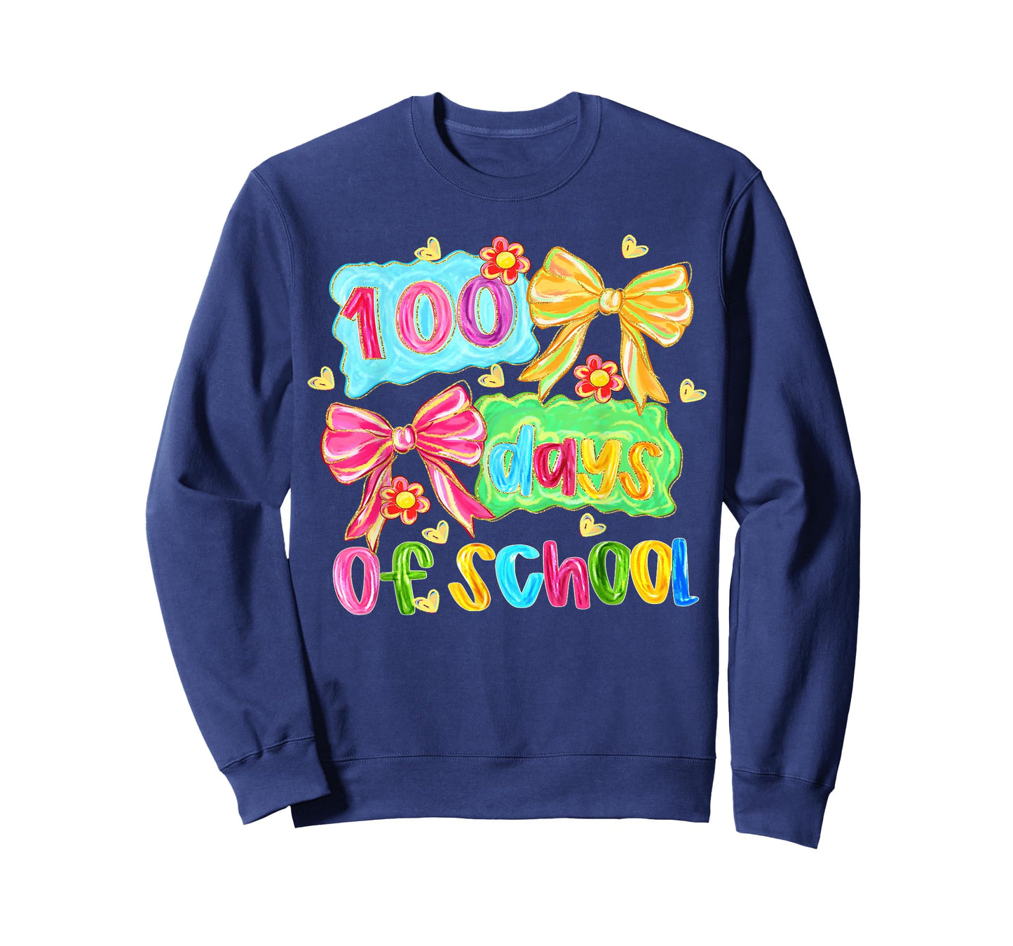 100 Days of School Coquette Bow Heart Girl Women Kid T-Shirt