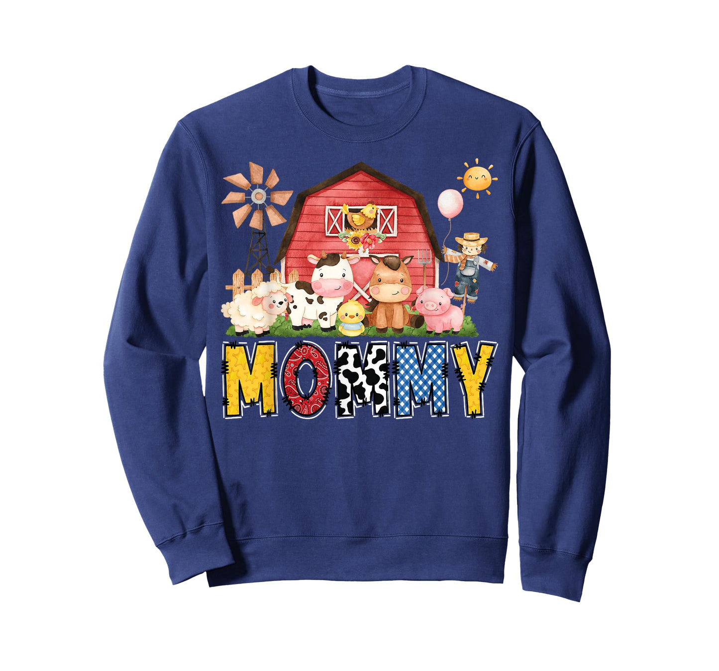 Mommy Farm Cow Birthday Boy Matching Family Party T-Shirt