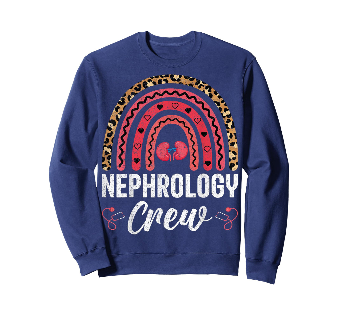 Nephrology Crew - Boho Rainbow Kidney Dialysis Nurse T-Shirt