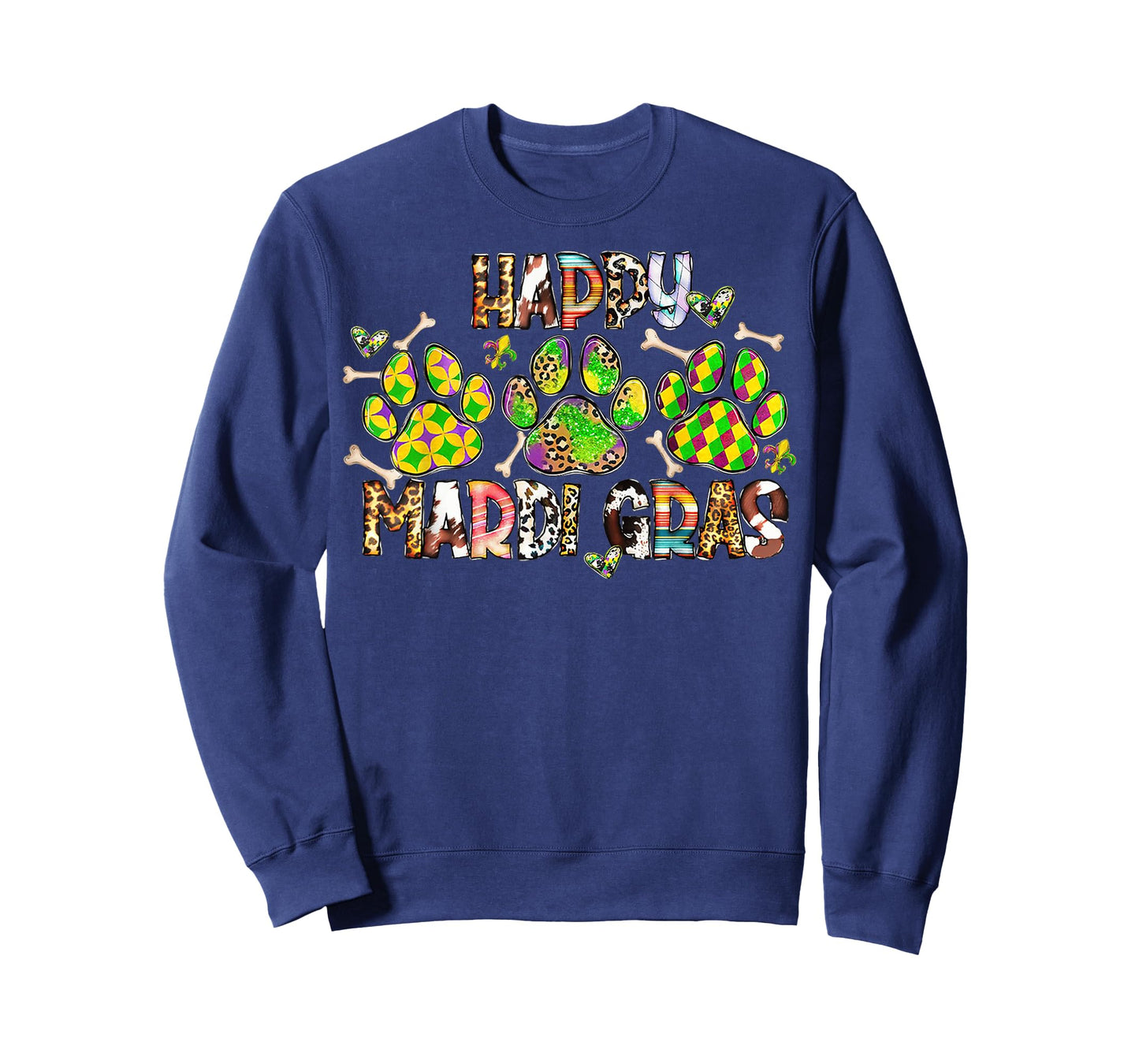 Paw Happy Mardi Gras Dog Lover Masquerade Festival Parade T-Shirt