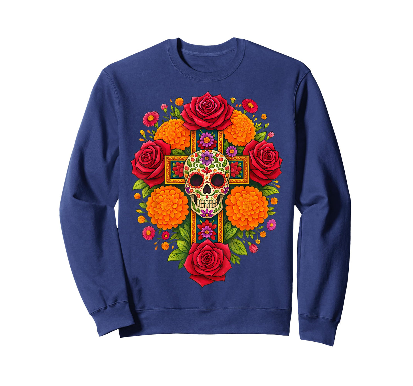 De Los Muertos Day of The Dead Sugar Skull Christian Women T-Shirt