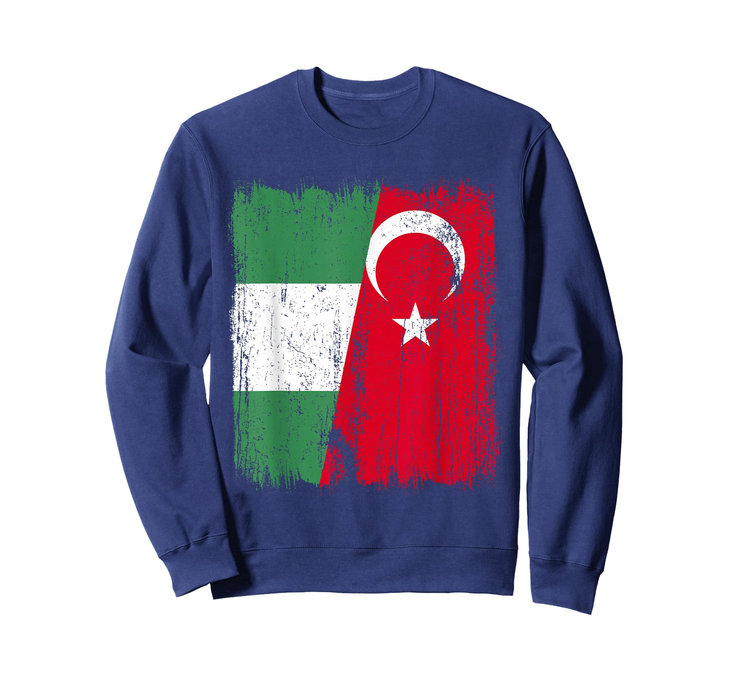 Nigeria Turkey Half Flag Turkiye Nigerian Turkish Heritage T-Shirt