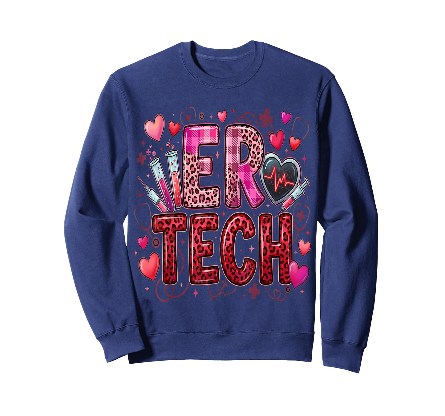 Emergency Department Valentine ER Tech Valentines Nurse T-Shirt
