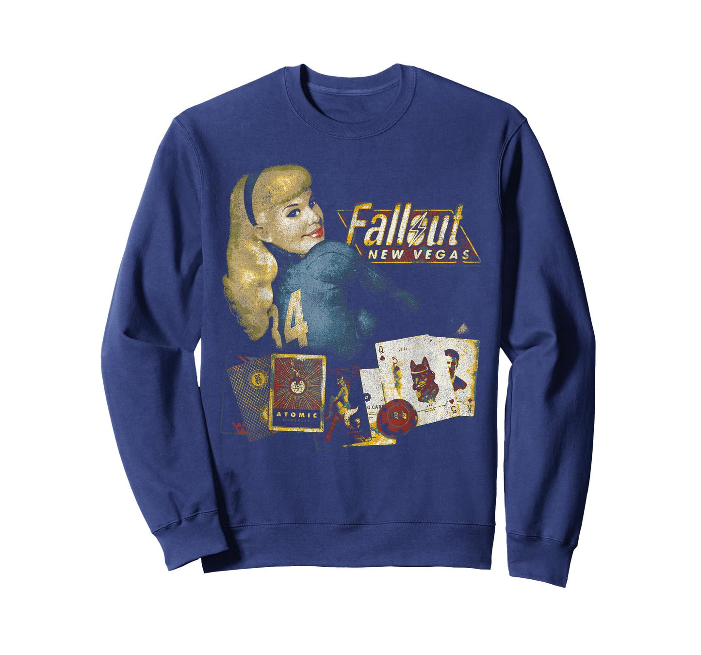 Fallout New Vegas Vintage Distressed Pinup Casino Video Game T-Shirt