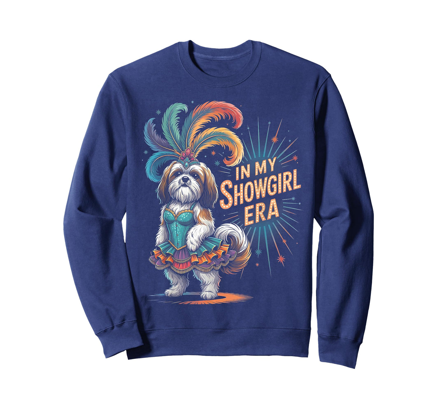 Funny Shih Tzu in Showgirl Era Outfit Meme Dog Women Girls T-Shirt