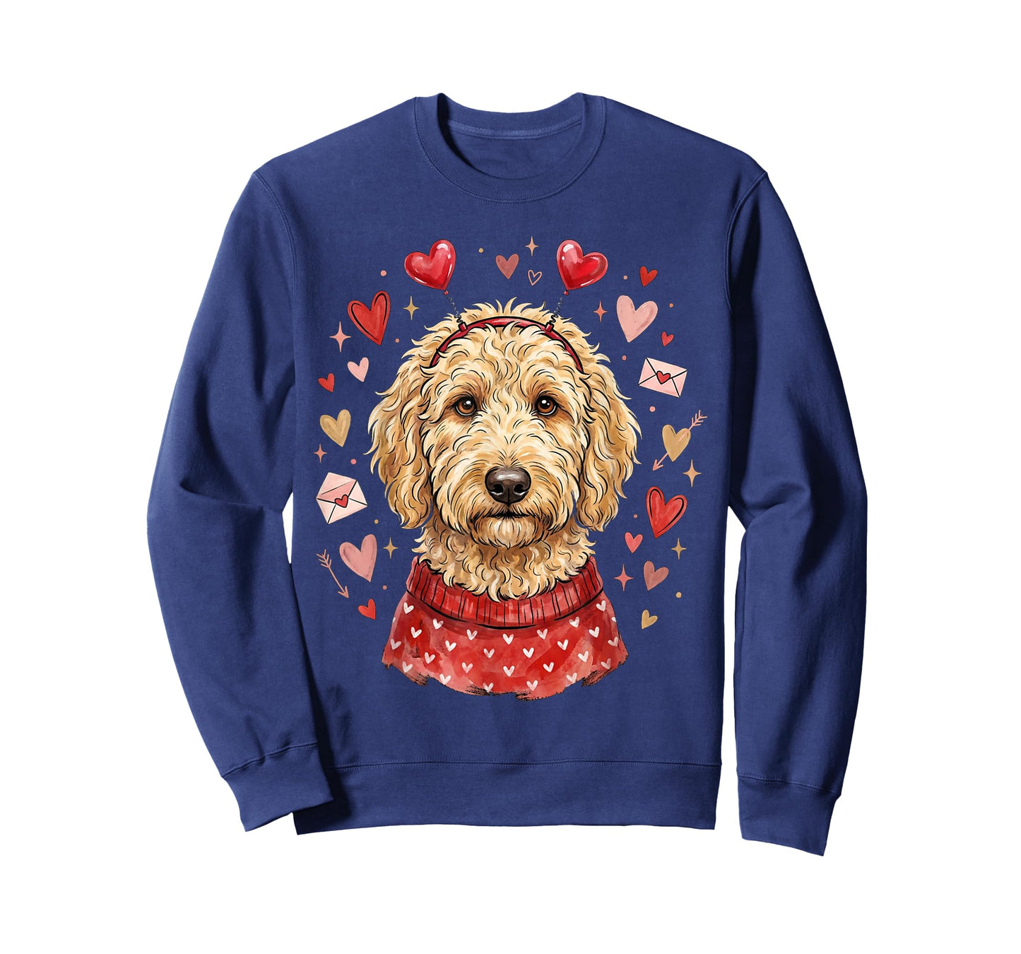 Heart Golden Doodle Love Dog Valentine Goldendoodle T-Shirt